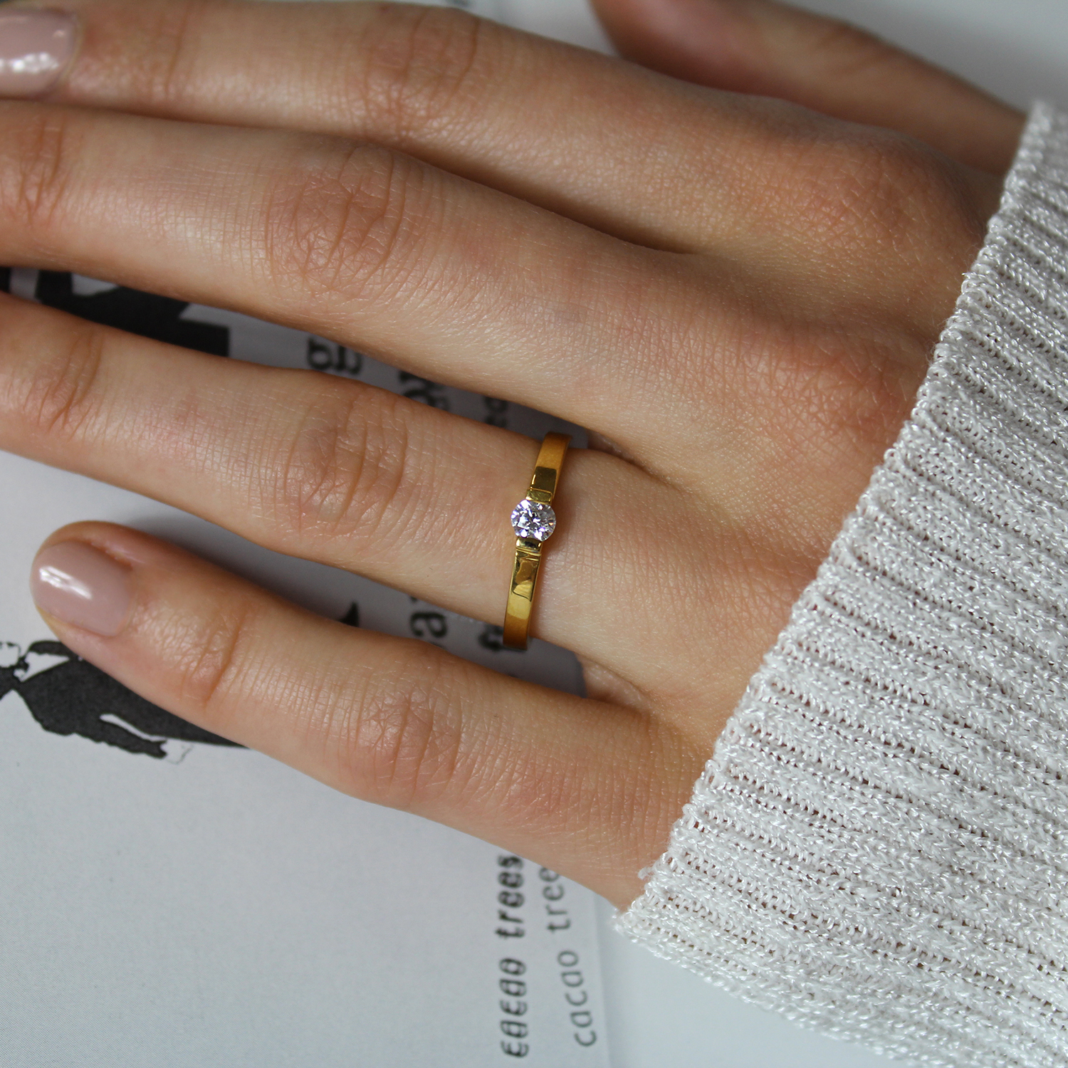 wonder - gold engagement ring dodatkowe zdjęcie 3