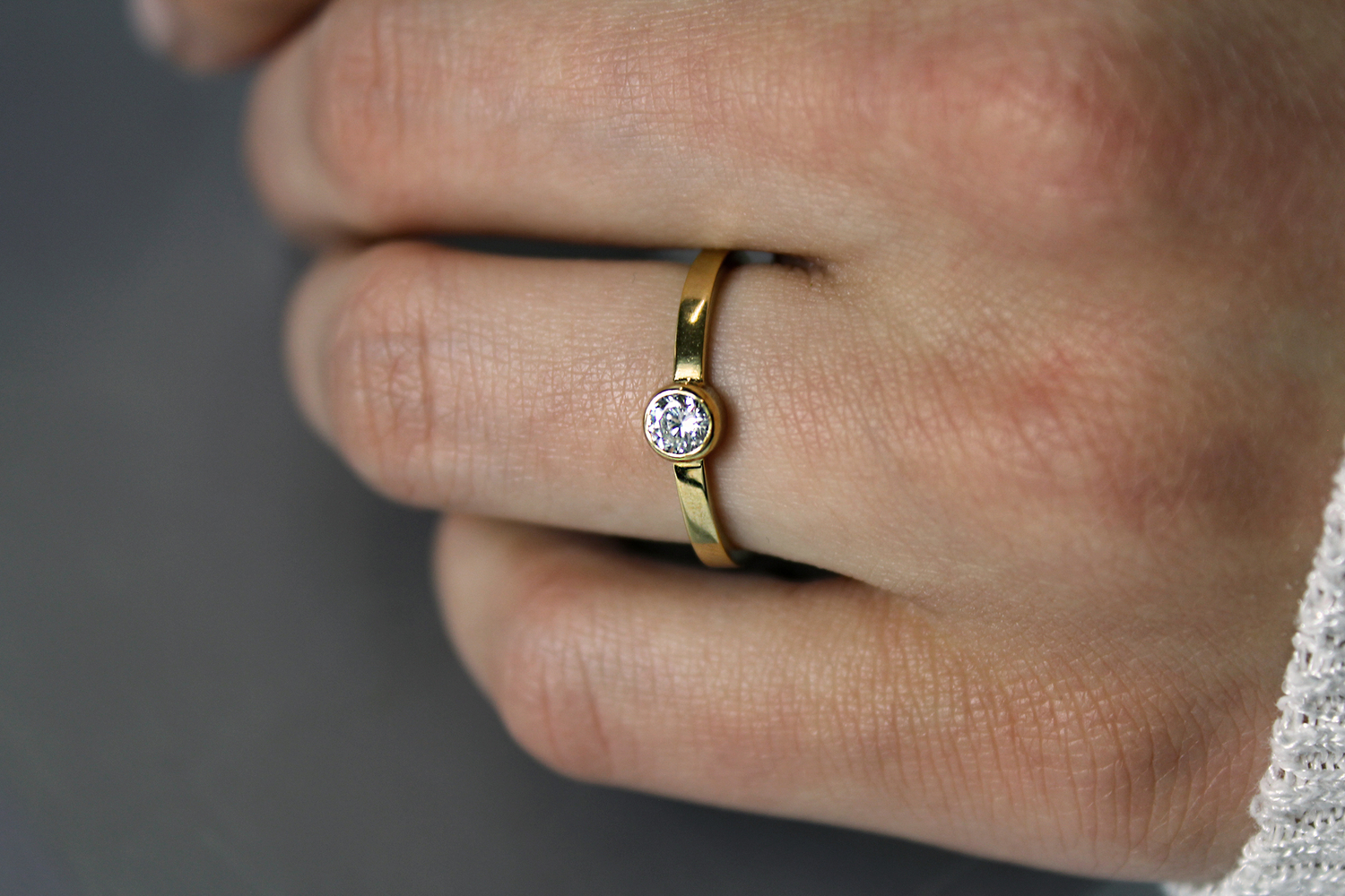 trust - gold engagement ring dodatkowe zdjęcie 2