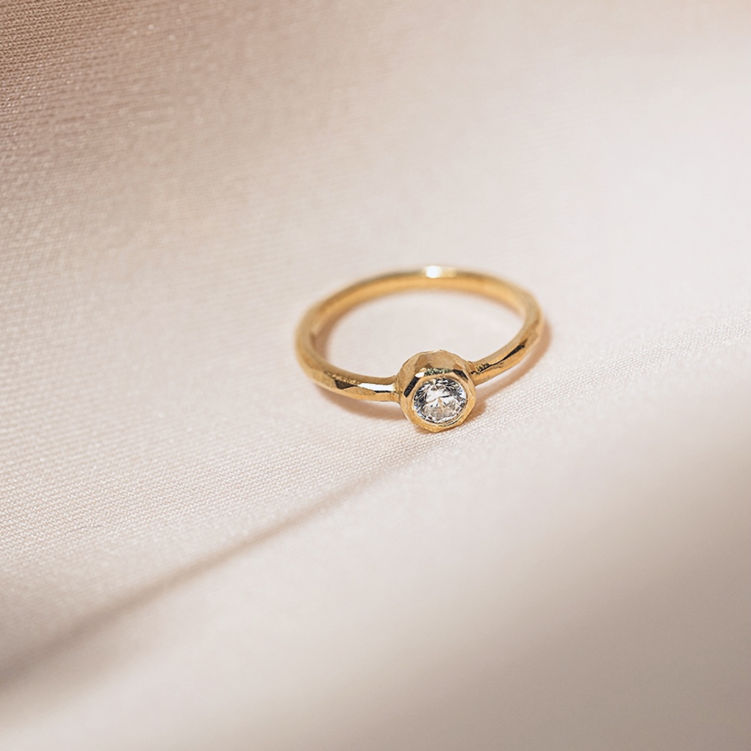 belief - gold engagement ring