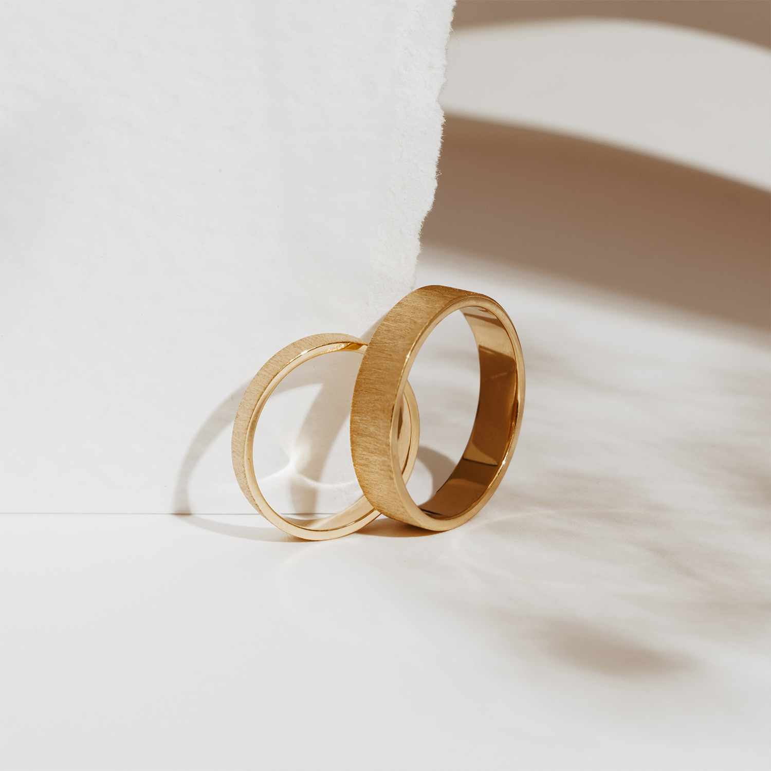 Gold matte wedding bands dodatkowe zdjęcie 1