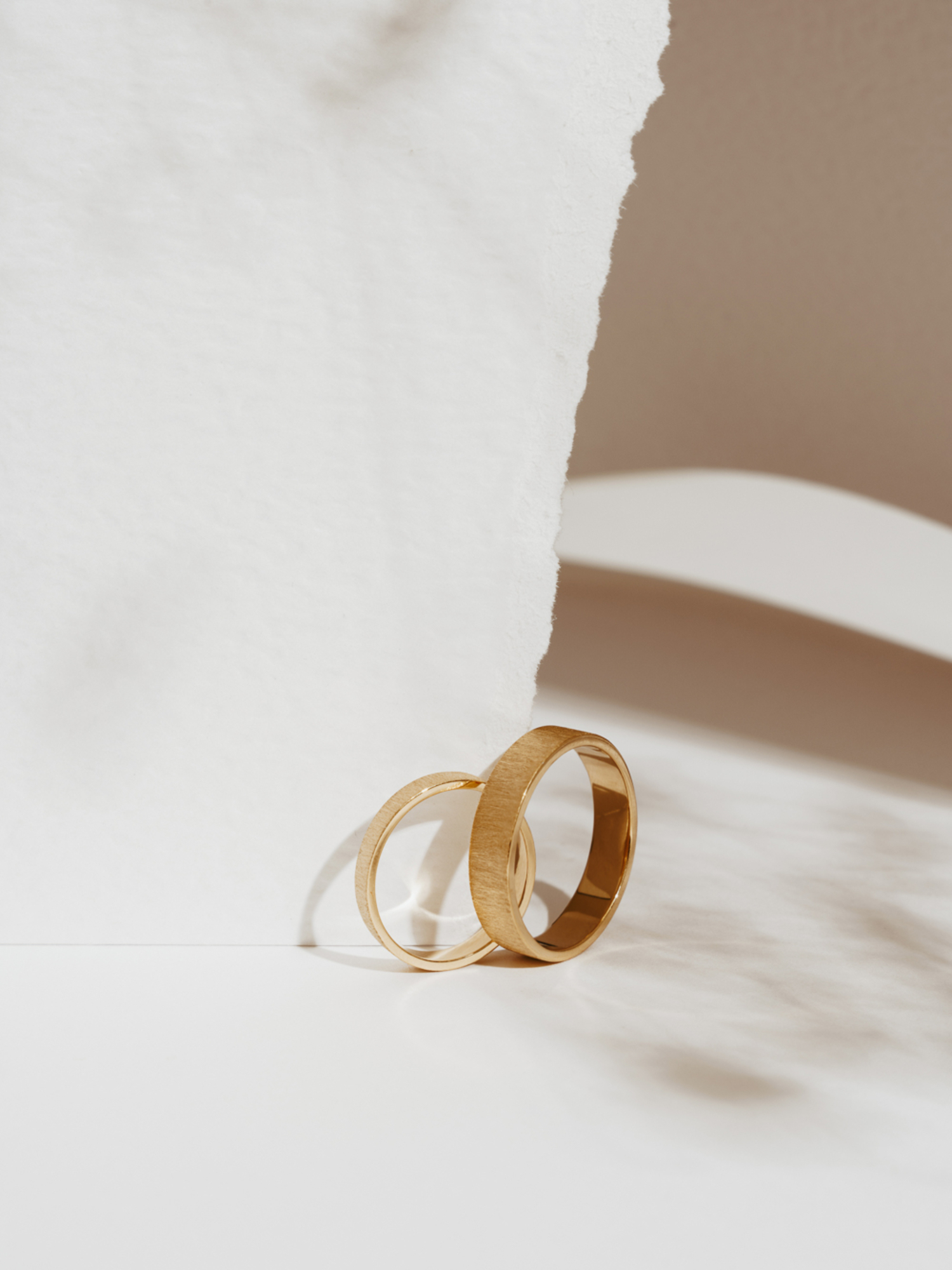 Gold matte wedding bands dodatkowe zdjęcie 2