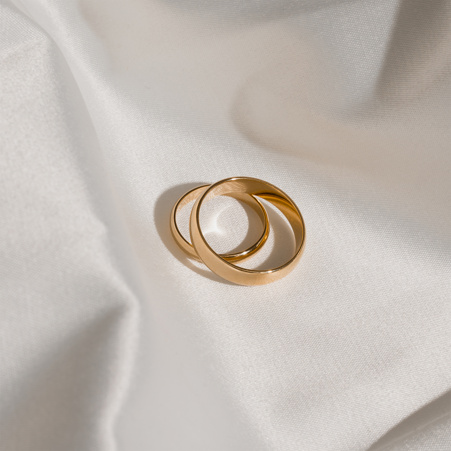 Gold halfround wedding bands dodatkowe zdjęcie 1