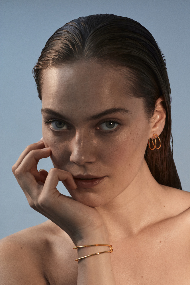 moon 02 gold earrings dodatkowe zdjęcie 2