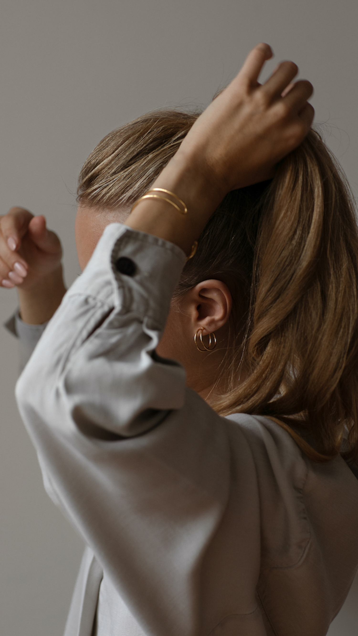 złote kolczyki moon 02 dodatkowe zdjęcie 3