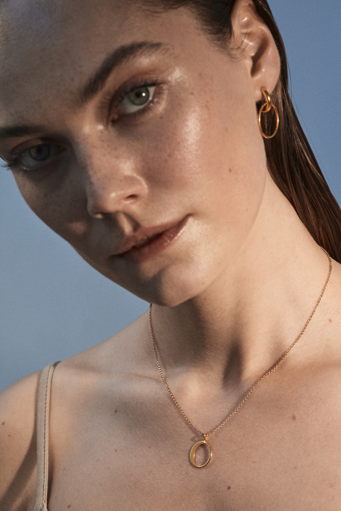 moon 03 gold earrings dodatkowe zdjęcie 2