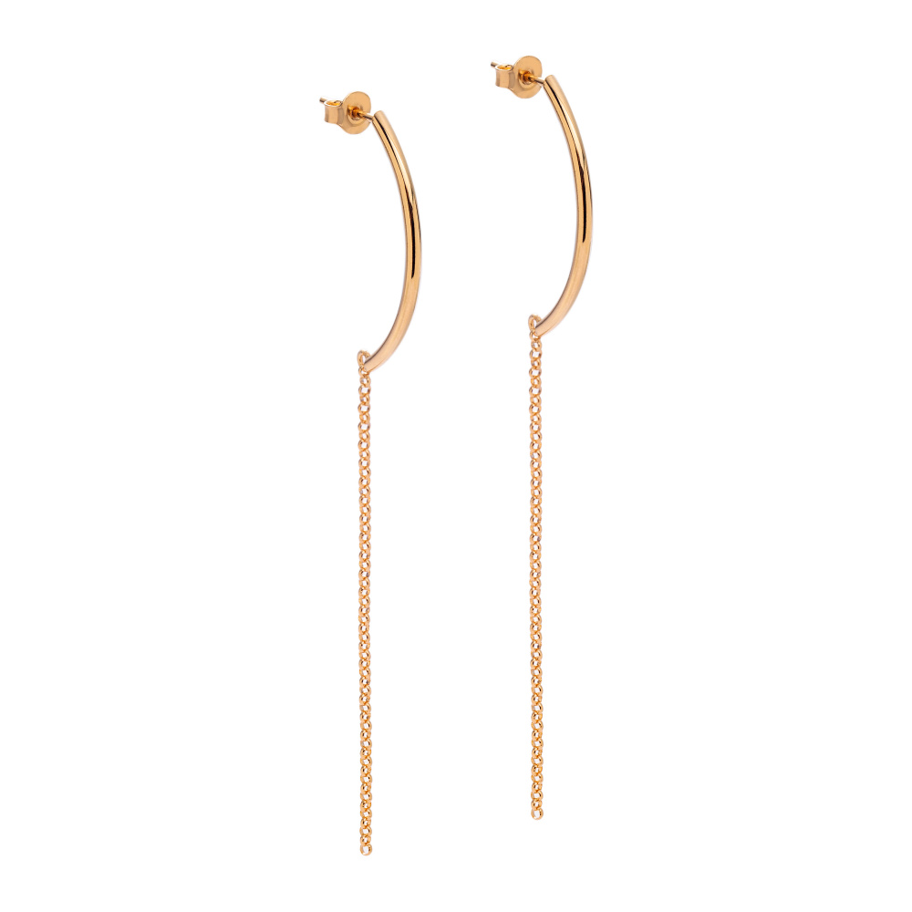 moon 05 gold earrings