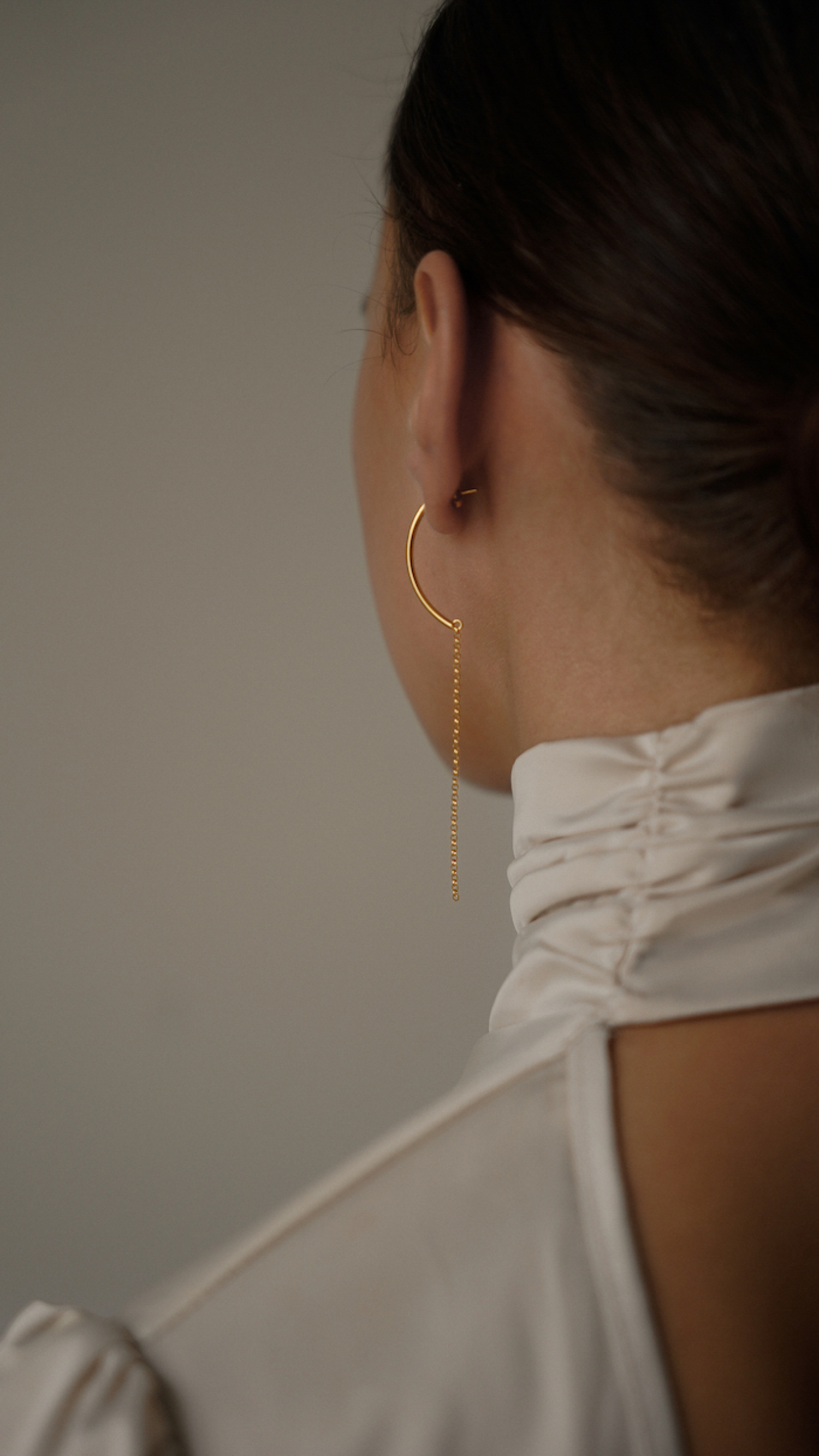 moon 05 gold earrings dodatkowe zdjęcie 2