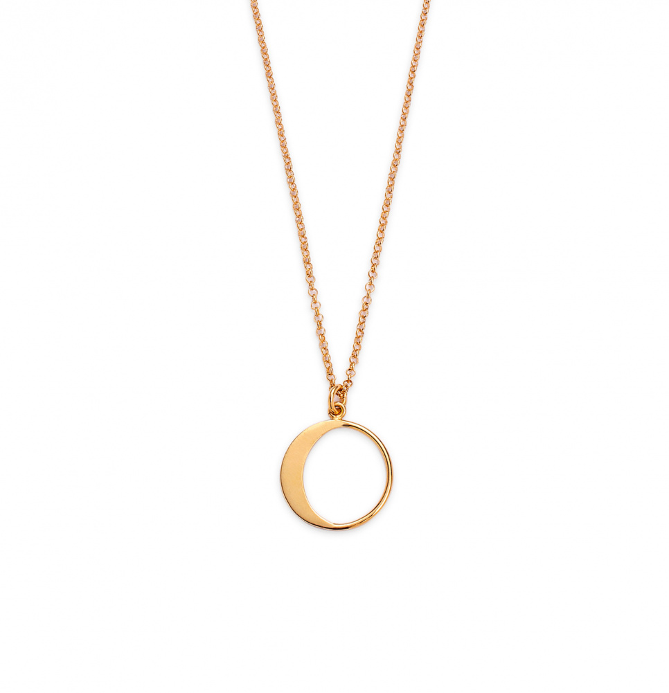 moon 01 gold necklace