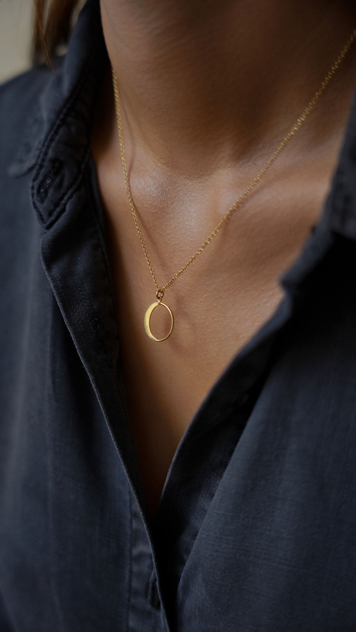 moon 01 gold necklace dodatkowe zdjęcie 2