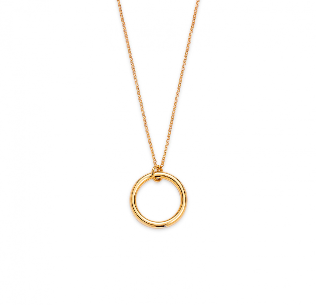 moon 02 gold necklace
