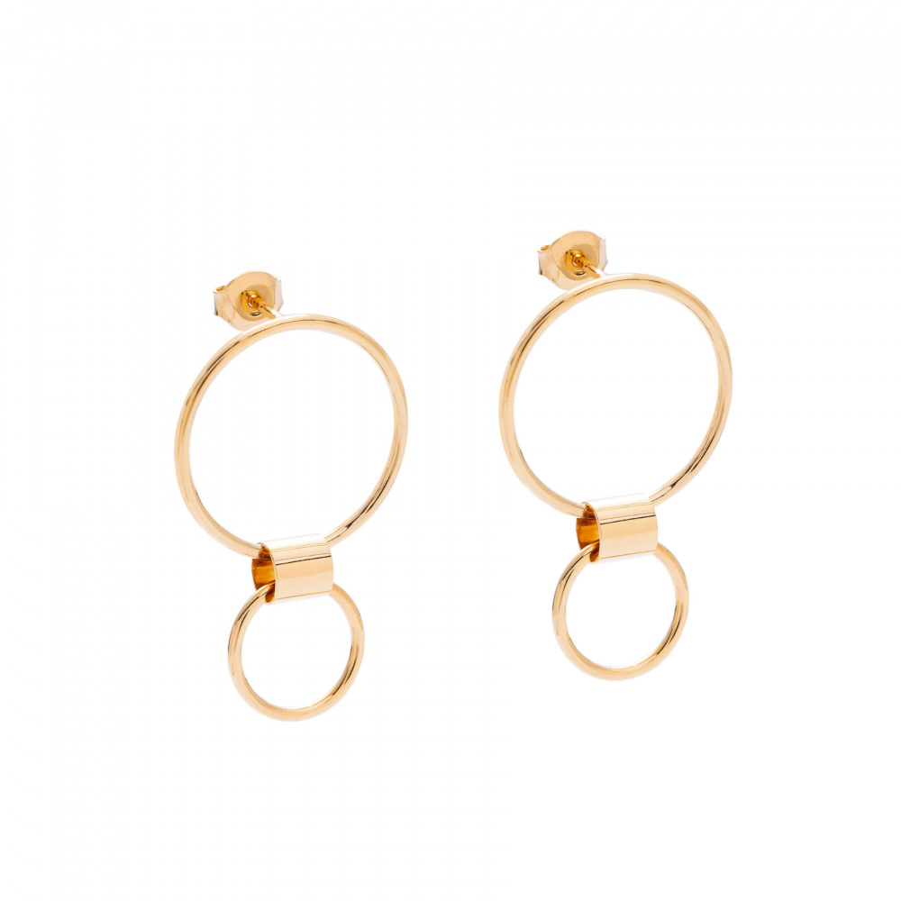 GoldplatedHoops 01 gold earrings - ręcznie wykonana bezkompromisowa biżuteria