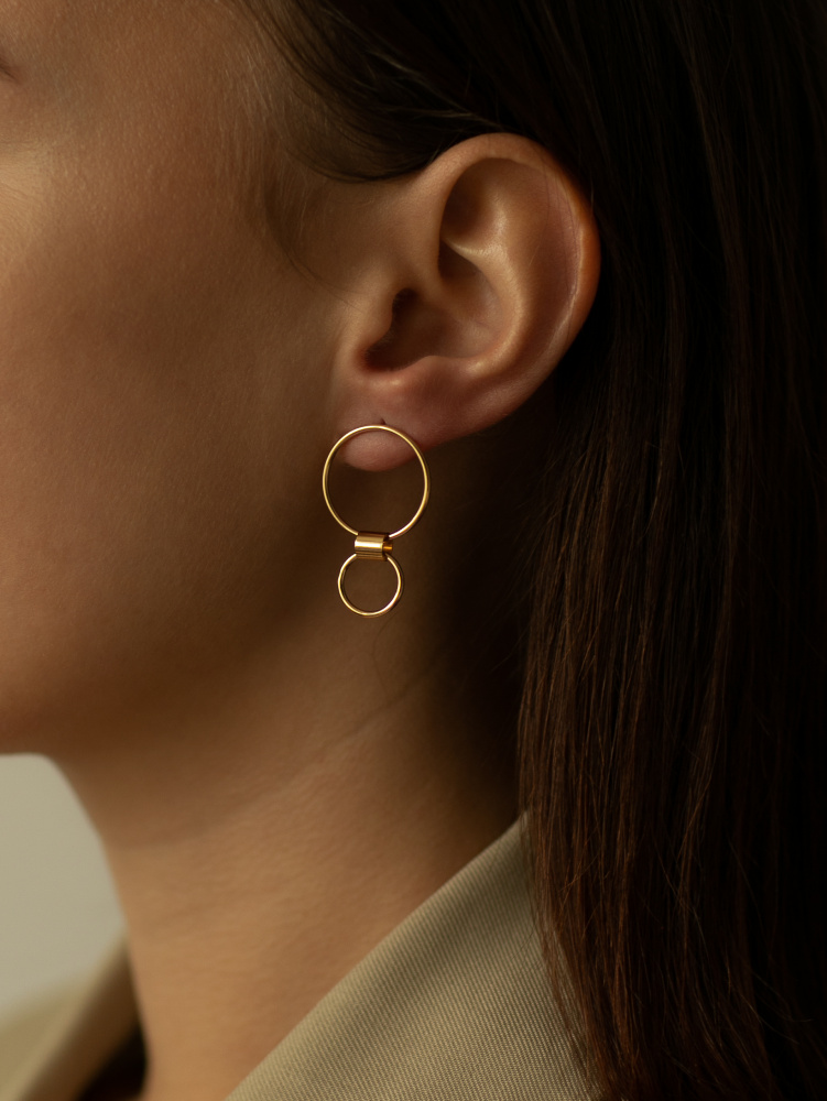 hoops 01 gold earrings dodatkowe zdjęcie 1