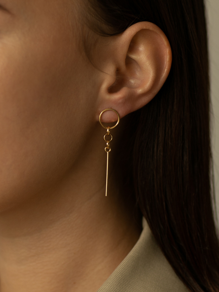 hoops 02 gold earrings dodatkowe zdjęcie 1