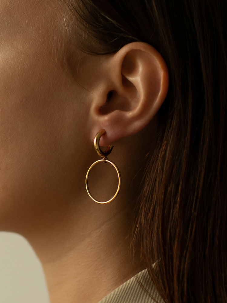 hoops 03 gold earrings dodatkowe zdjęcie 1