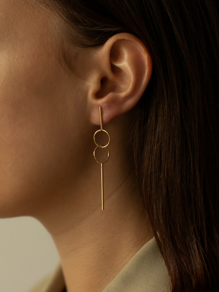 hoops 04 gold earrings dodatkowe zdjęcie 1