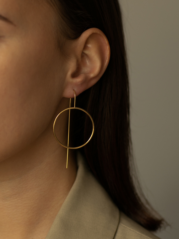 hoops 05 gold earrings dodatkowe zdjęcie 1