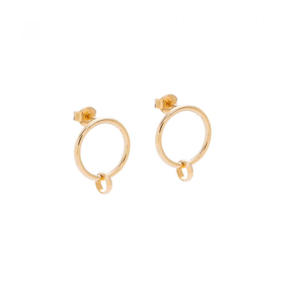 GoldplatedHoops 06 gold earrings - ręcznie wykonana bezkompromisowa biżuteria