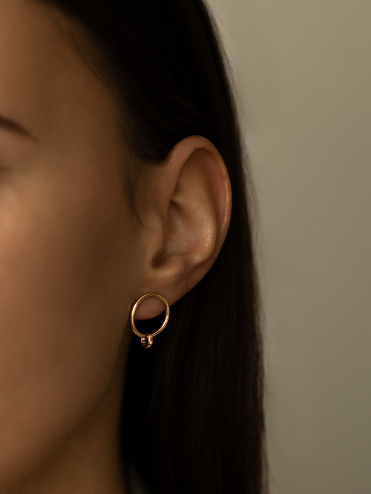 hoops 06 gold earrings dodatkowe zdjęcie 1