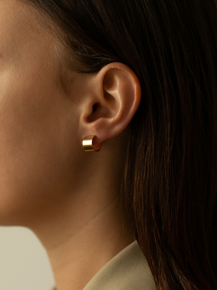 hoops 08 gold earrings dodatkowe zdjęcie 1