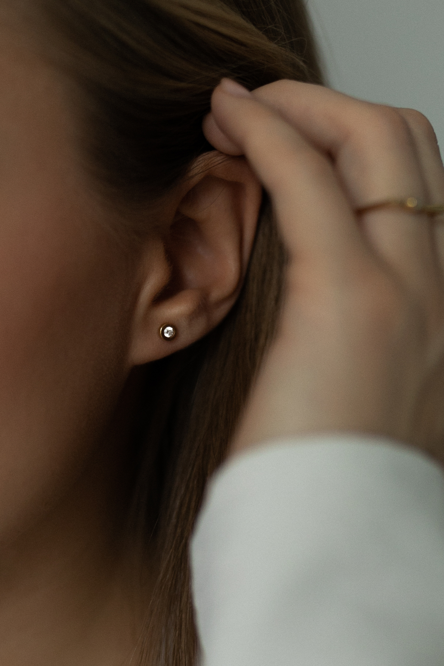 złote kolczyki z brylantami 0.06 ct infinity 01 dodatkowe zdjęcie 1