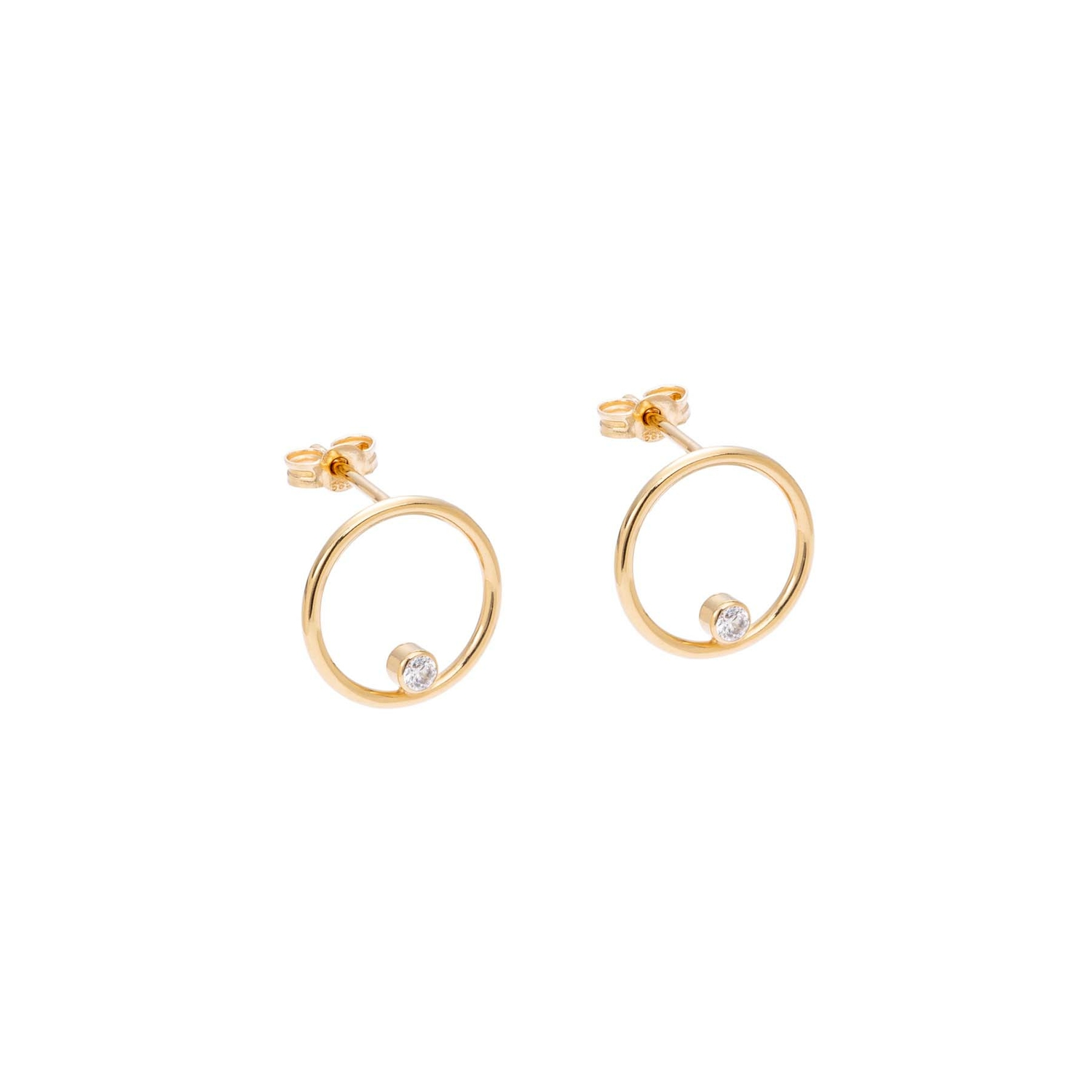 GoldInfinity 02 earrings with diamonds - ręcznie wykonana bezkompromisowa biżuteria