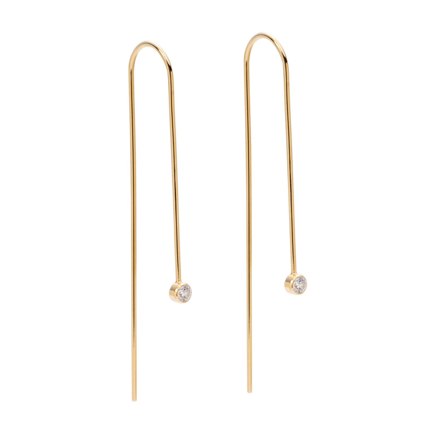 Gold infinity 04 earrings with diamonds