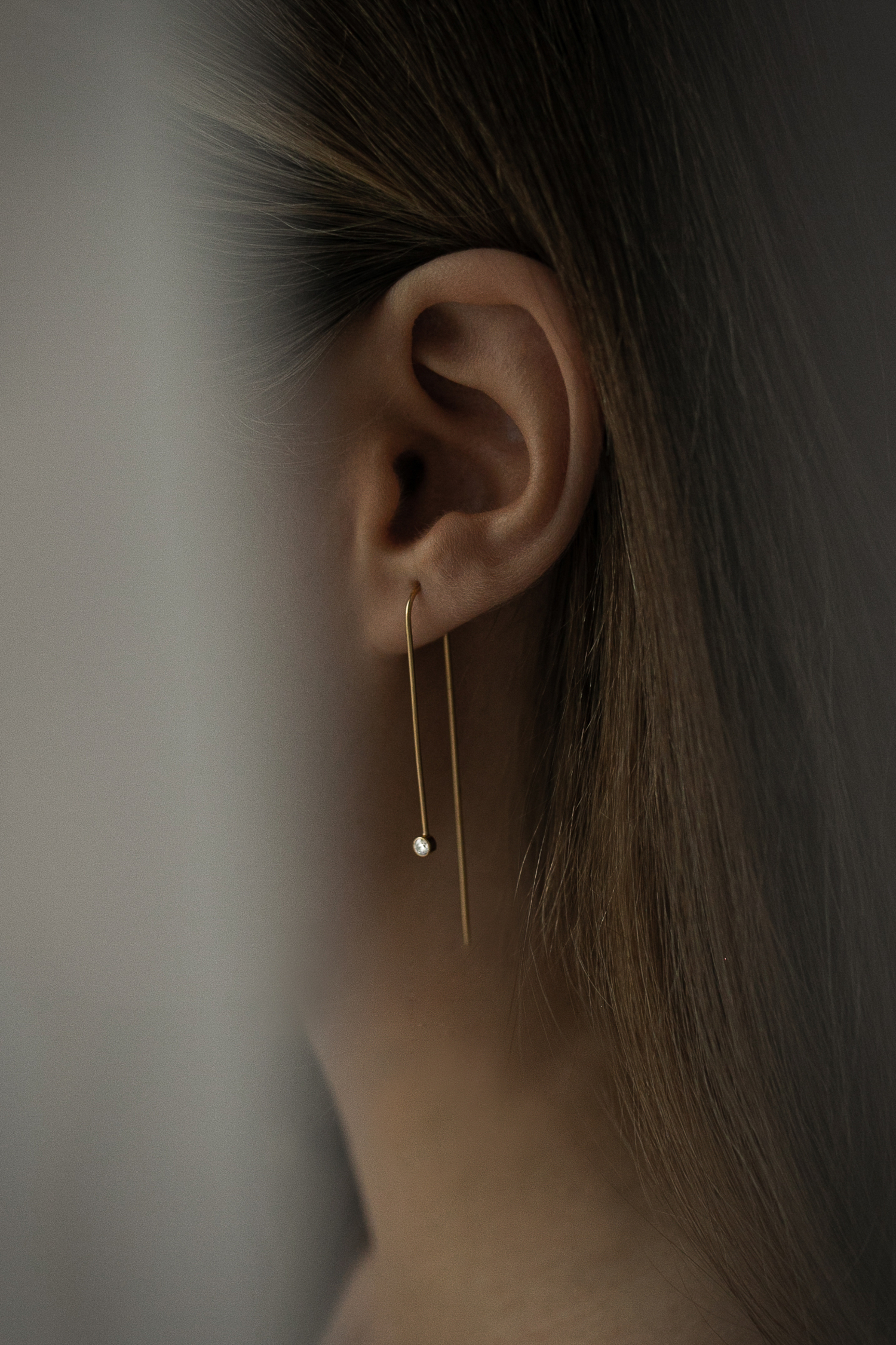 Gold infinity 04 earrings with diamonds dodatkowe zdjęcie 1