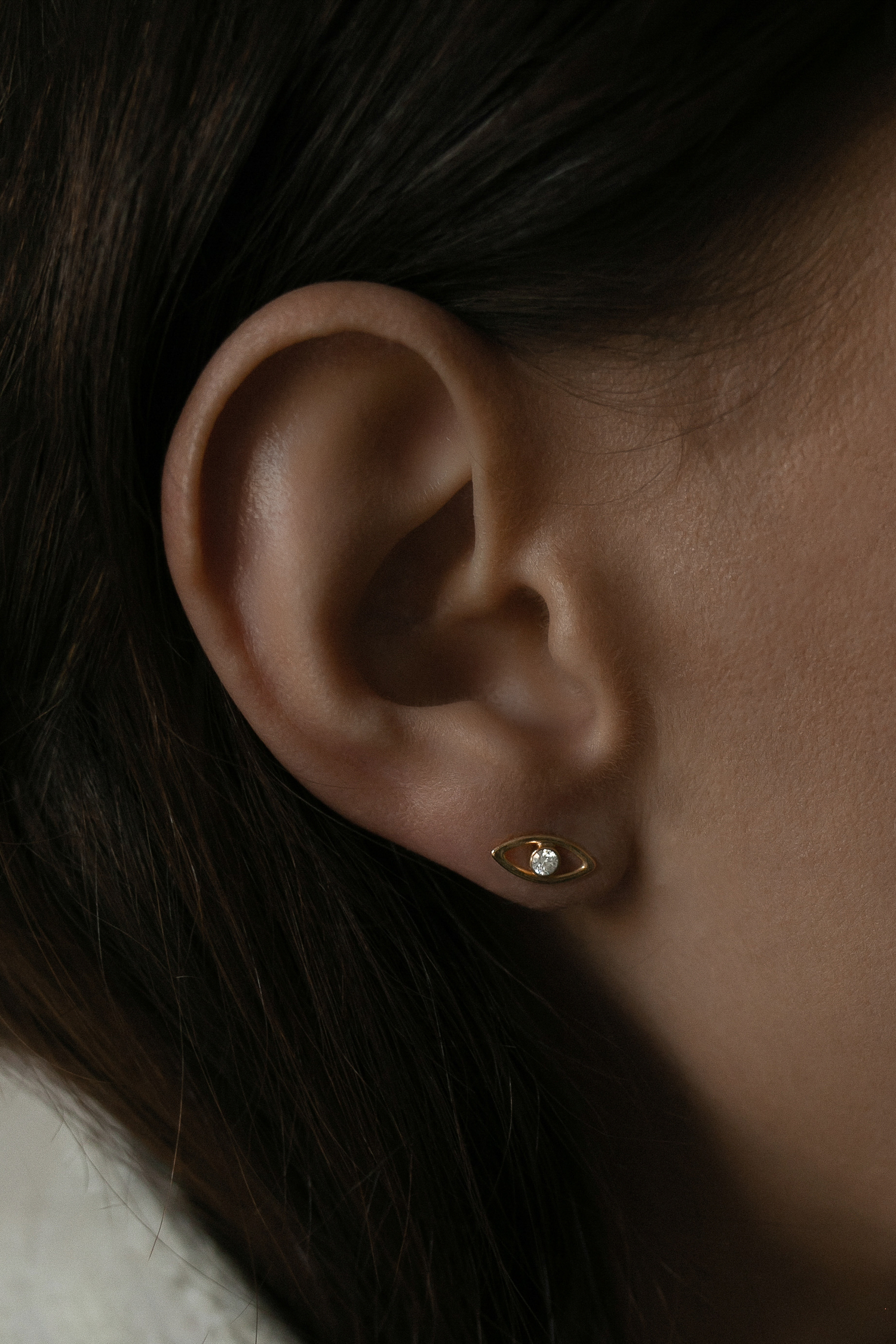 Gold infinity 06 earrings with diamonds dodatkowe zdjęcie 1