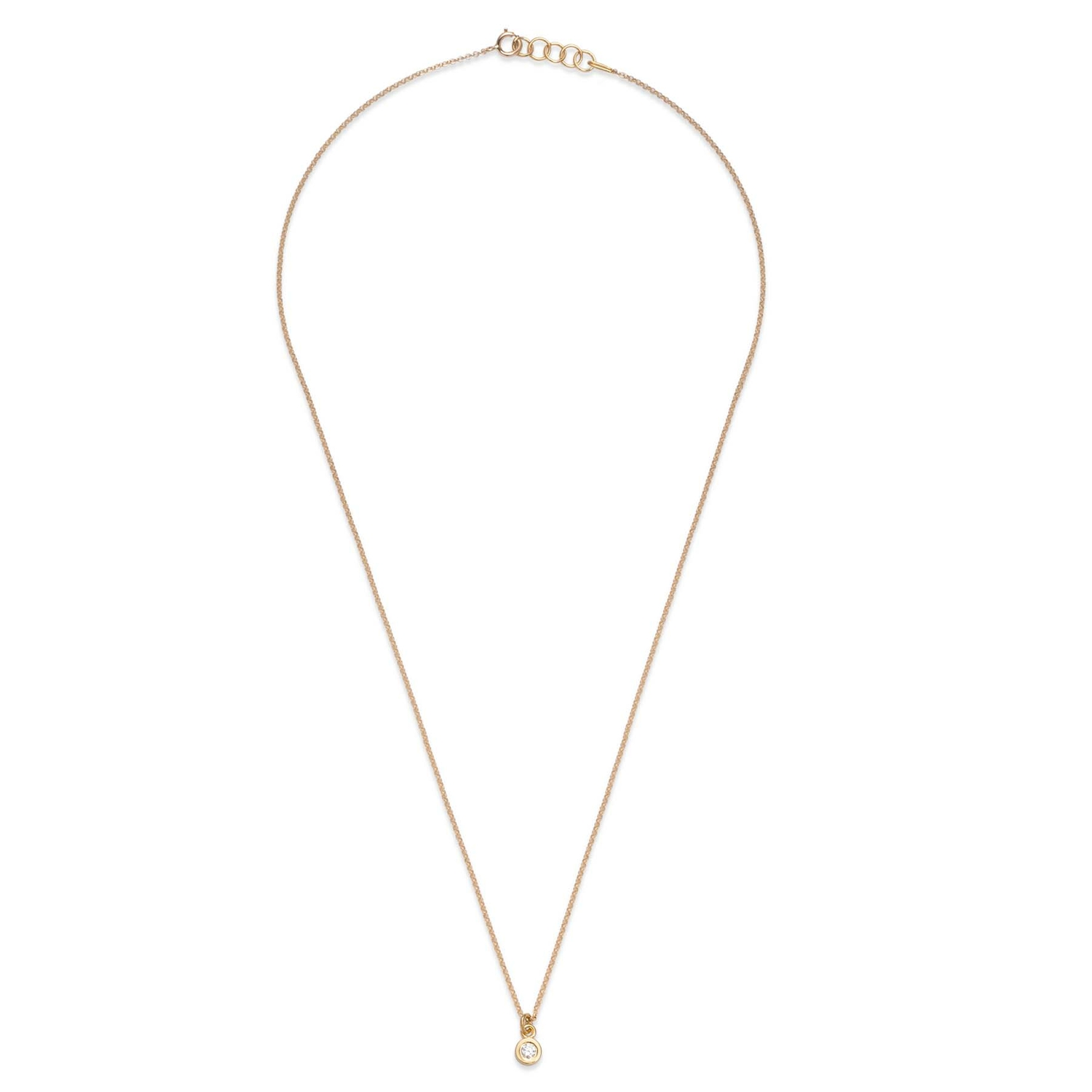 Gold infinity 01 necklace with diamond dodatkowe zdjęcie 3