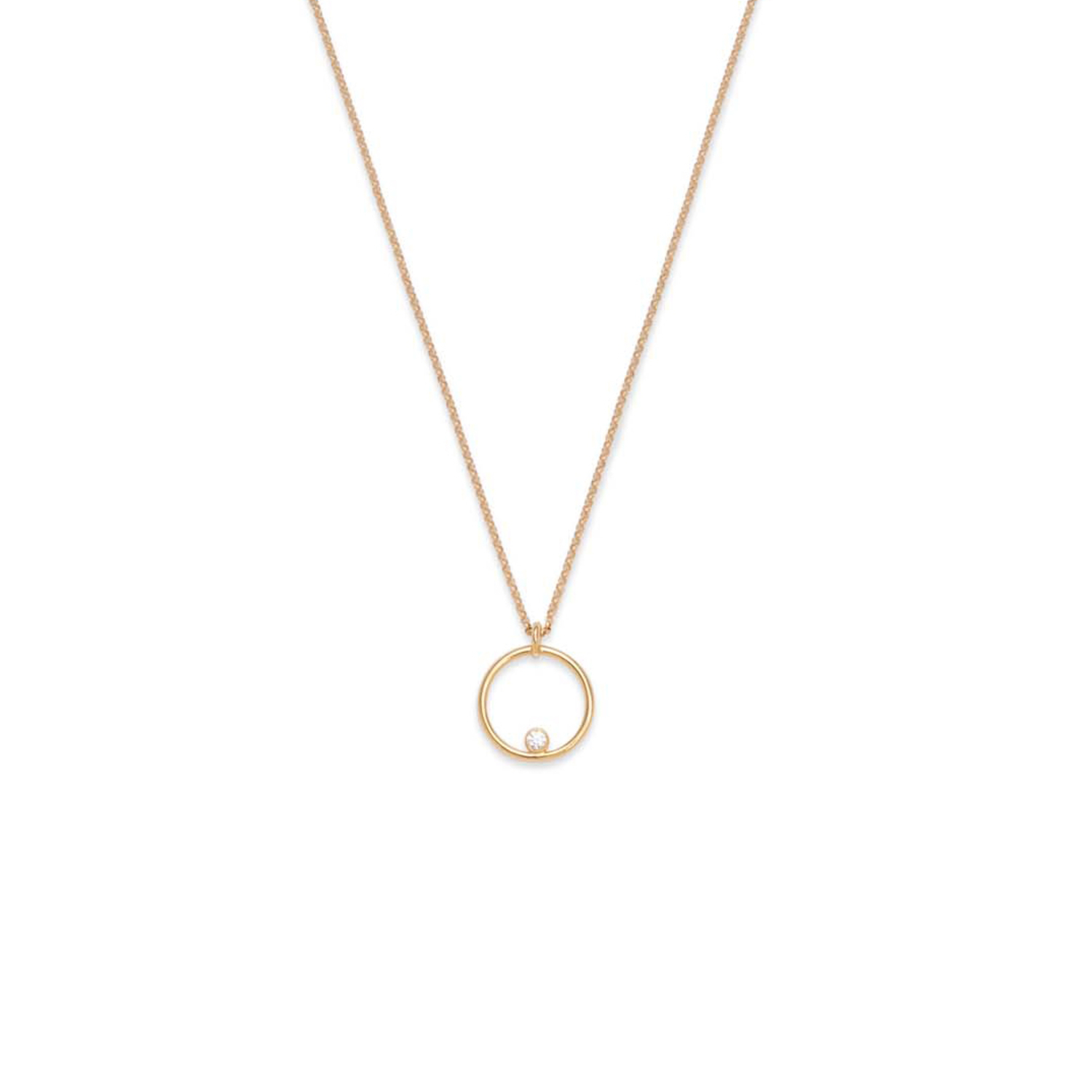 złoty naszyjnik z brylantem 0.03 ct infinity 02