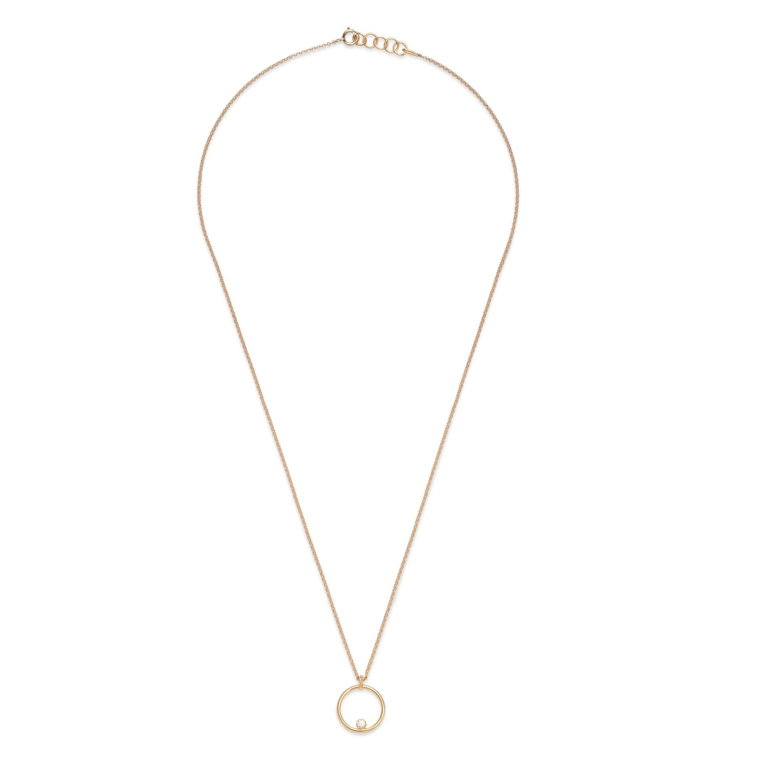 Gold infinity 02 necklace with 0.03 ct diamond dodatkowe zdjęcie 3