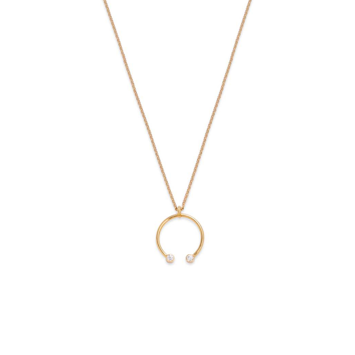 Gold infinity 03 necklace with diamonds