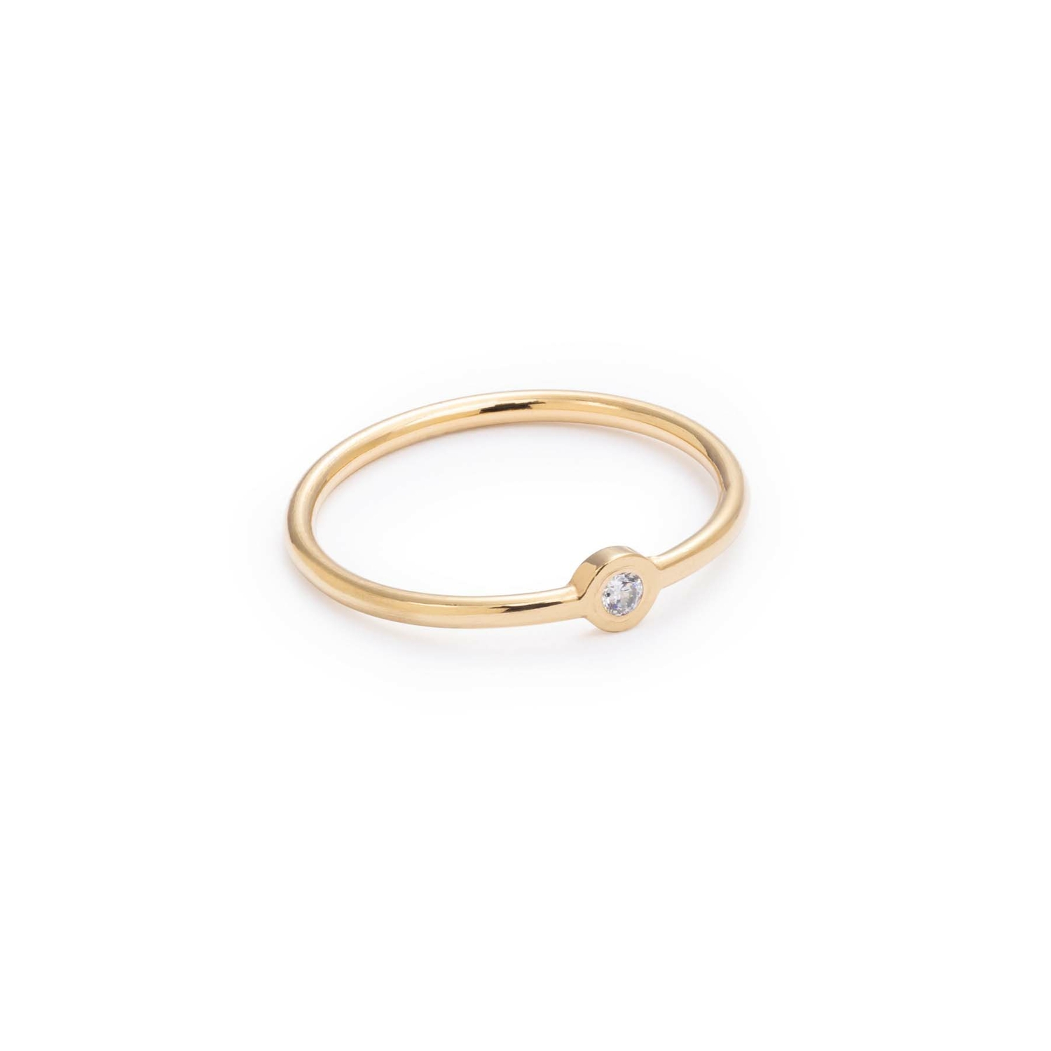 Gold infinity 03 ring with diamond