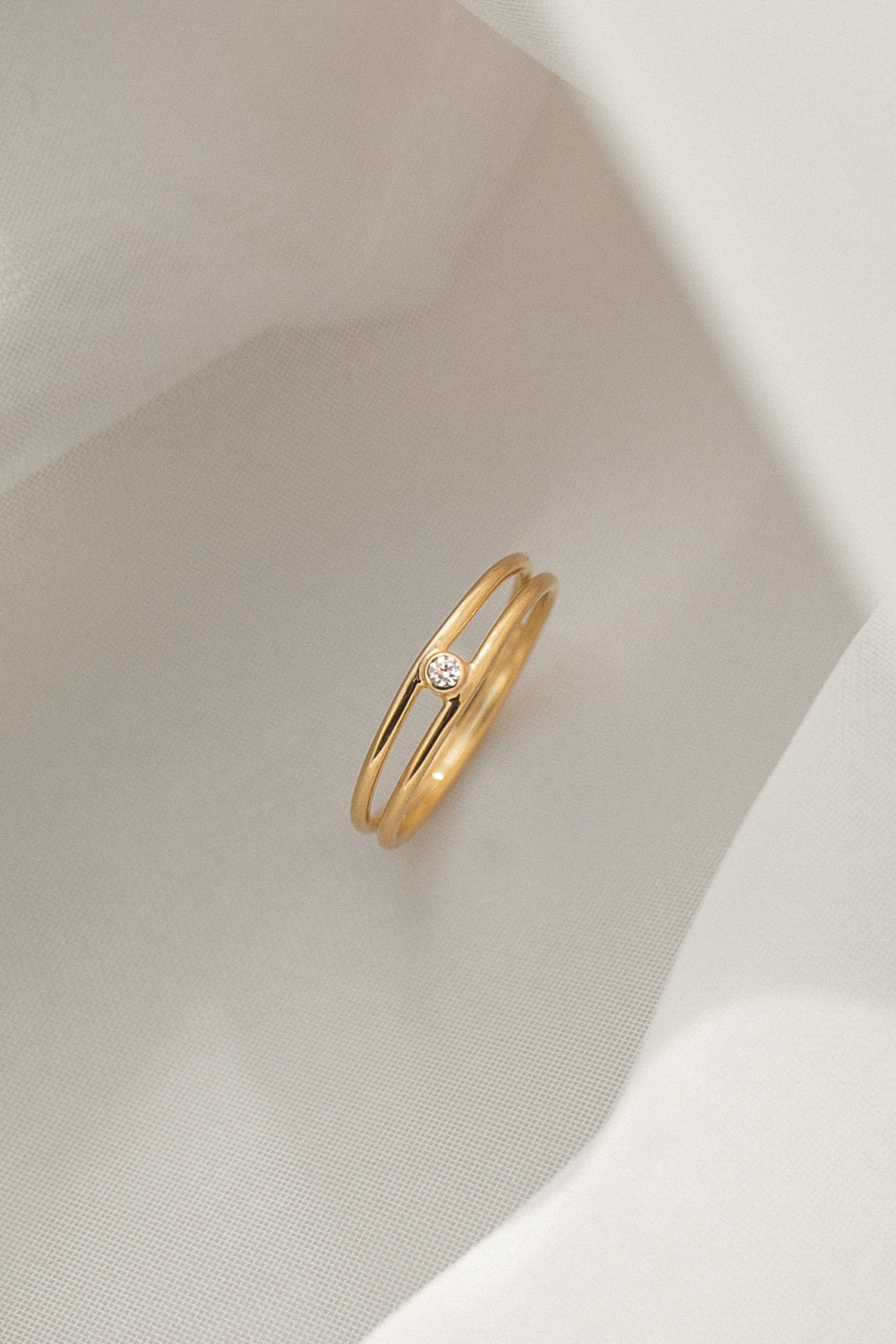 Gold infinity 06 ring with diamond dodatkowe zdjęcie 3