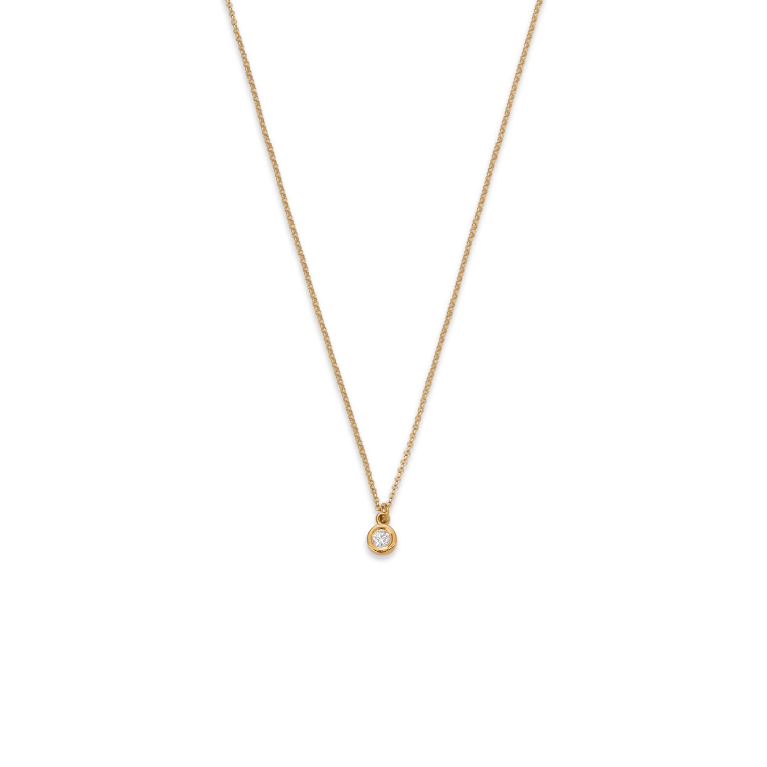 GoldInfinity 01 gold necklace with 0.11 ct diamond  - ręcznie wykonana bezkompromisowa biżuteria
