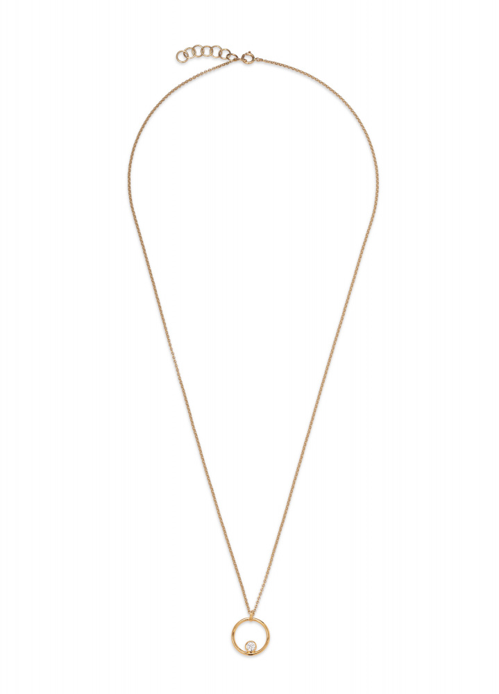 Gold infinity 02 necklace with 0.06 ct diamond dodatkowe zdjęcie 2