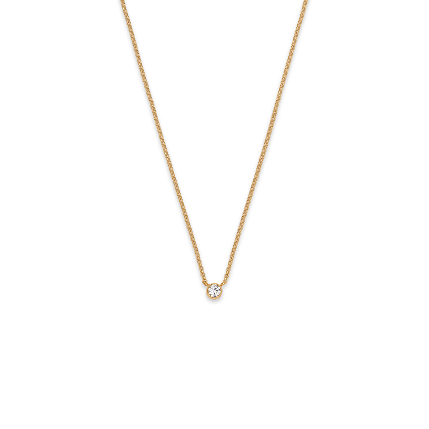 gold infinity 04 necklace with 0.11 diamond