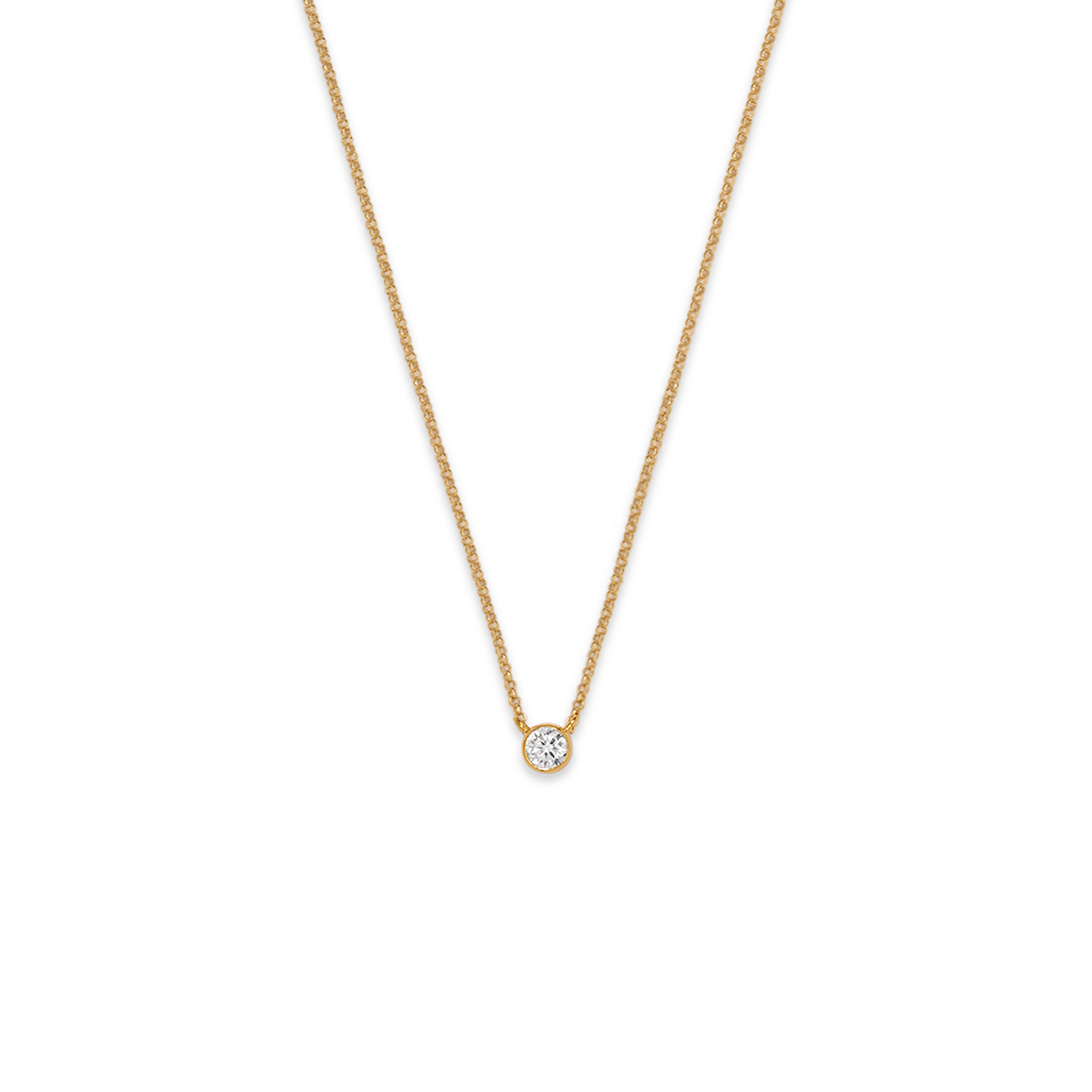 gold infinity 04 necklace with 0.16 diamond