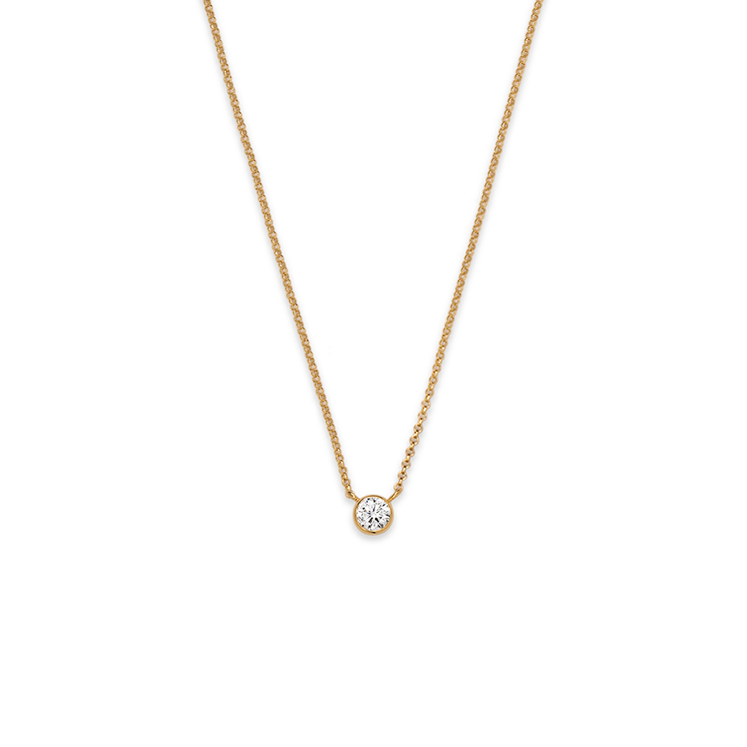 gold infinity 04 necklace with 0.25 diamond