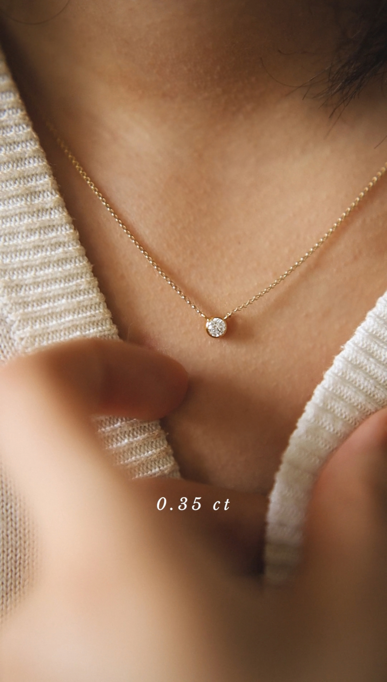 gold infinity 04 necklace with 0.35 diamond dodatkowe zdjęcie 1