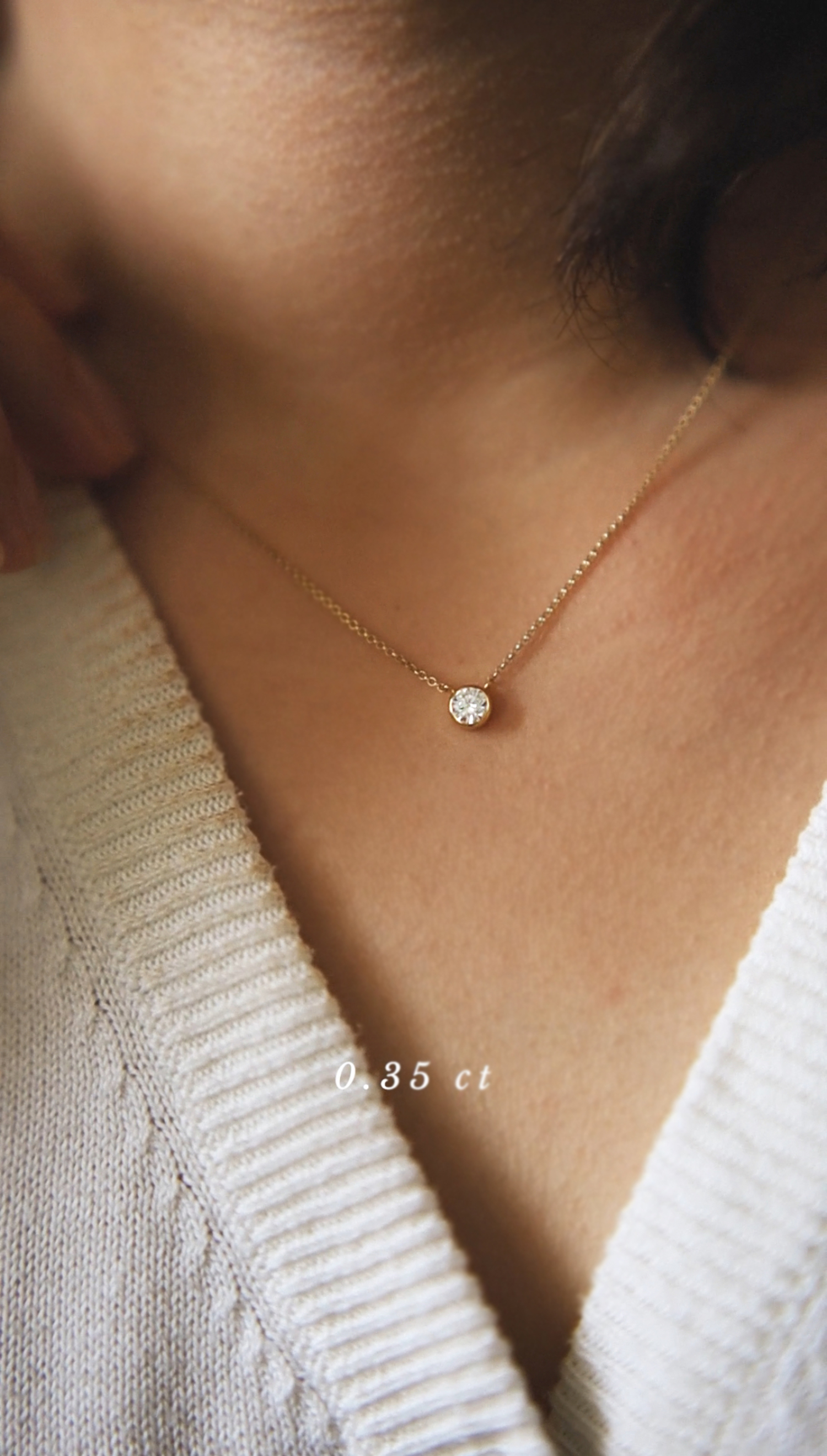 Gold infinity 04 necklace with 0.35 diamond dodatkowe zdjęcie 2