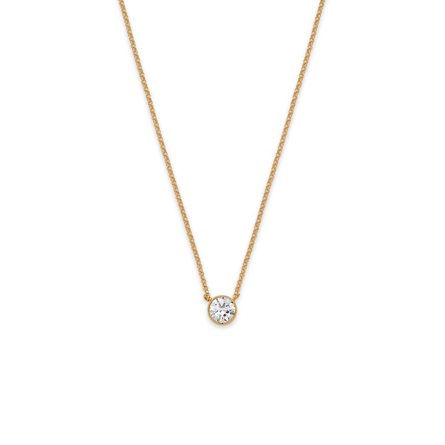 gold infinity 04 necklace with 0.5 diamond