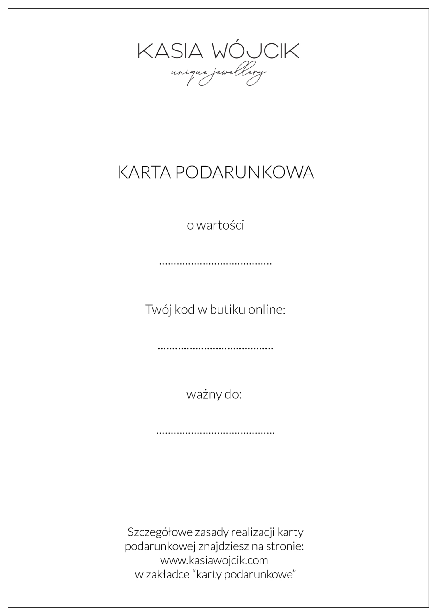 Online karta podarunkowa 500 zł dodatkowe zdjęcie 1
