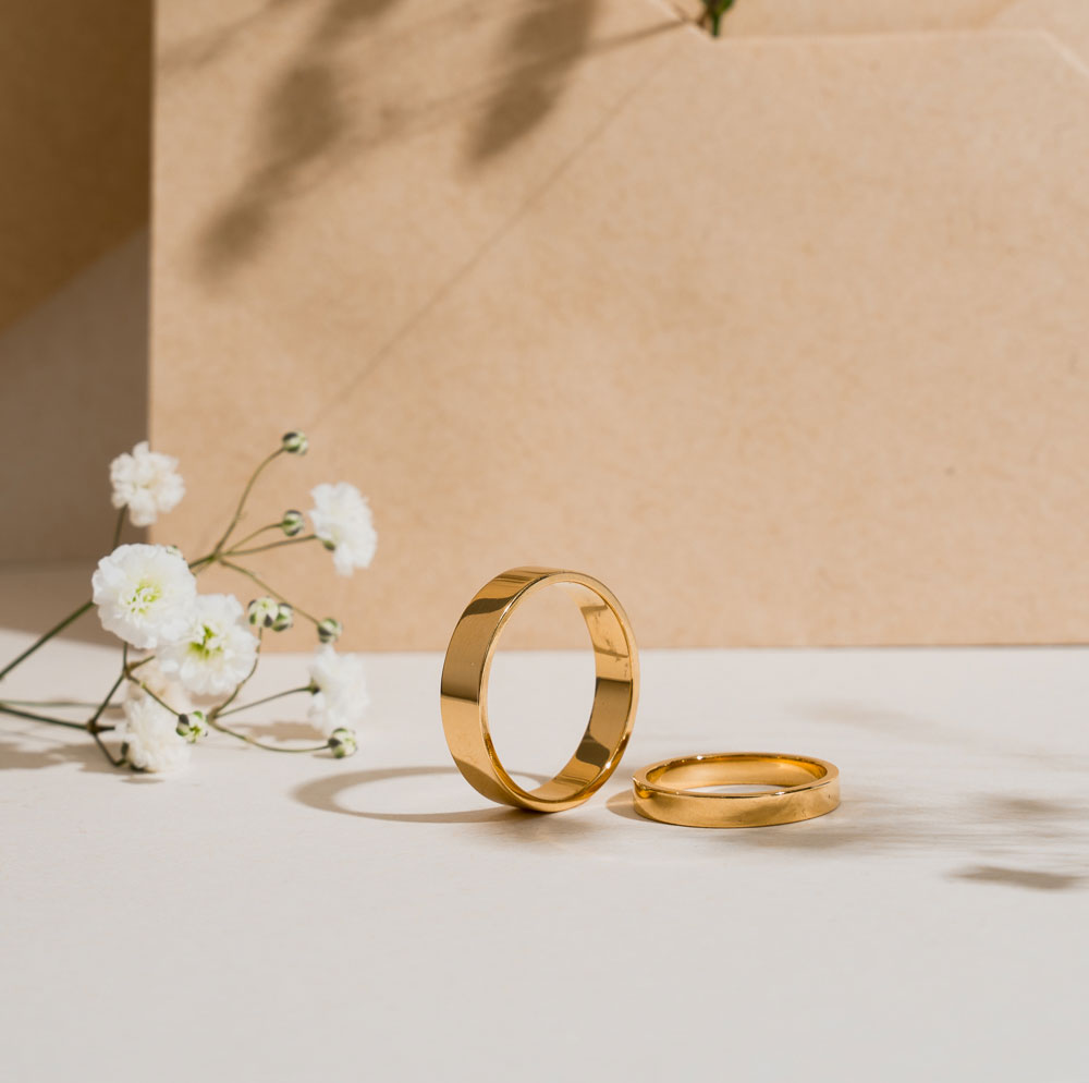 Obrączki ślubne żółte złoto